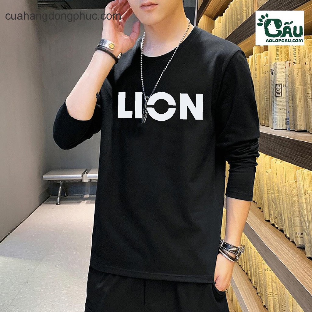 Áo thun tay dài Gấu 194 vải coton dày dặn, mềm mịn, co dãn - form regular - LION | BigBuy360 - bigbuy360.vn