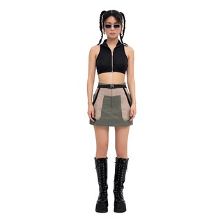 CYBER CROPTOP OUTFIX ÁO CROPTOP THUN KIỂU CO GIÃN CÓ DÂY KÉO