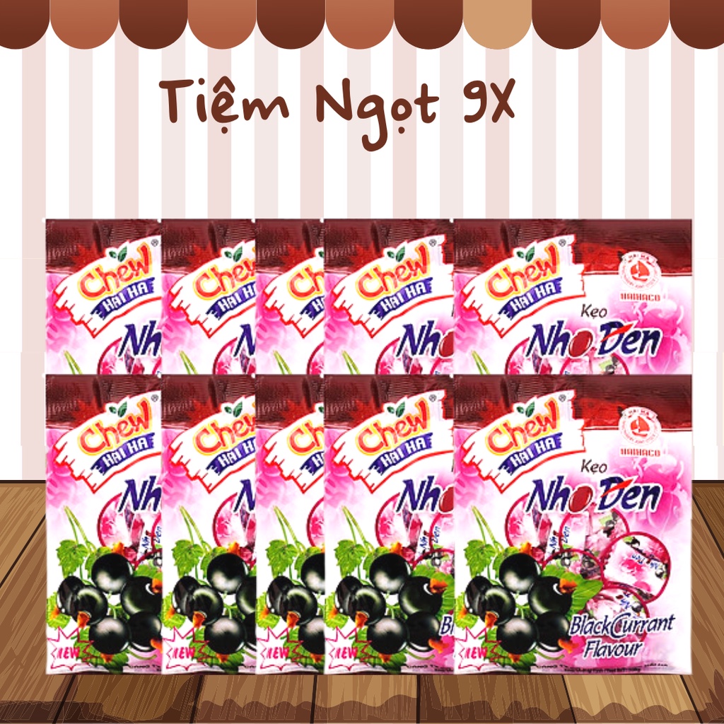 [10 gói] Kẹo nho đen Hải Hà (100gram/gói)