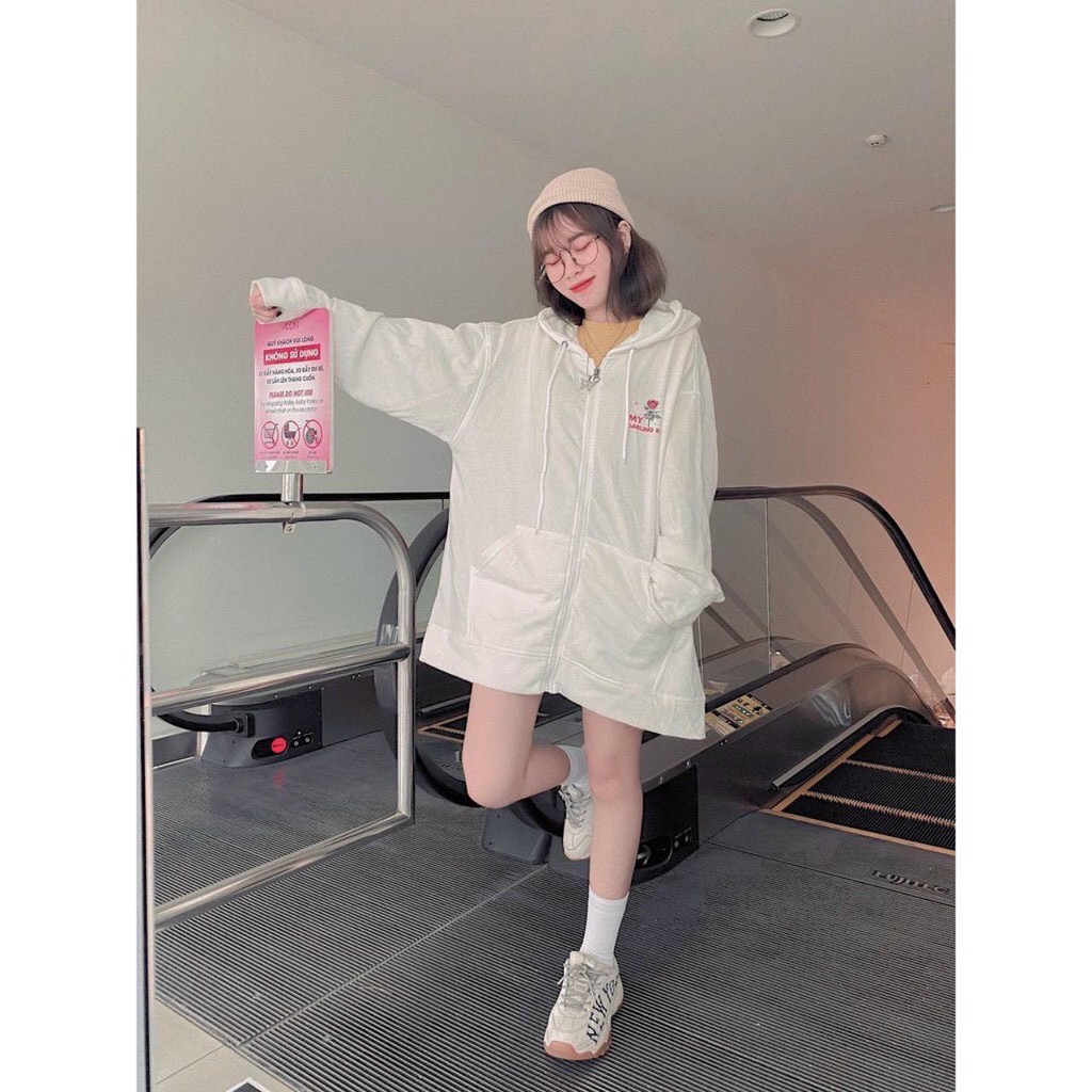 Áo khoác nỉ Hoodie Dây Kéo PINK PLANTE ROSE Ulzzang form rộng nam nữ áo nỉ bông Unisex AKN8 Guvia | BigBuy360 - bigbuy360.vn
