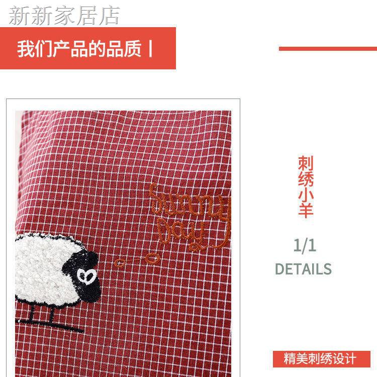 Tạp Dề Nấu Ăn Vải Cotton In Hình Cừu Dễ Thương Kiểu Nhật Bản Cho Nữ