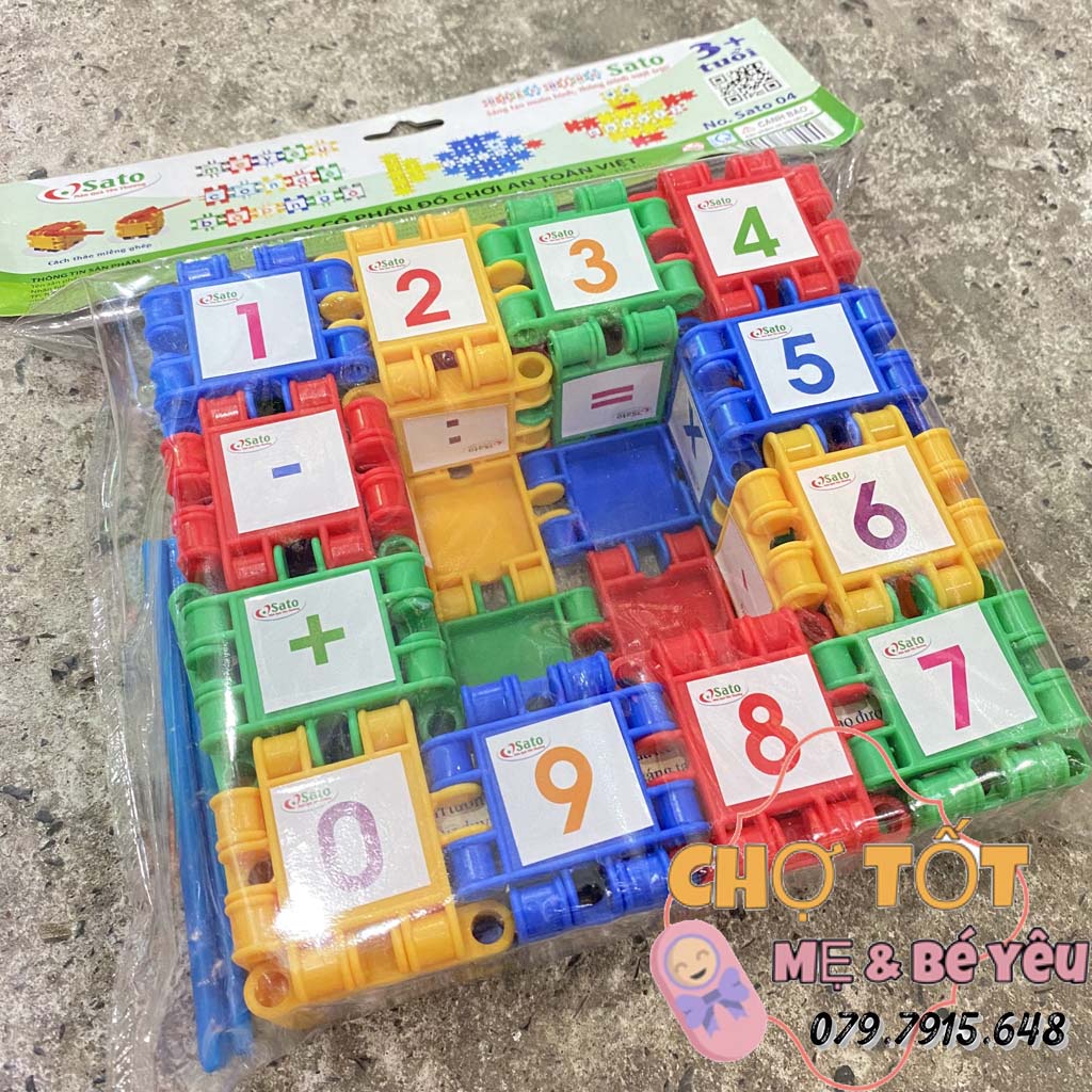 Đồ Chơi Xếp Hình Sato Giúp Bé Học Số Và Chữ Cái