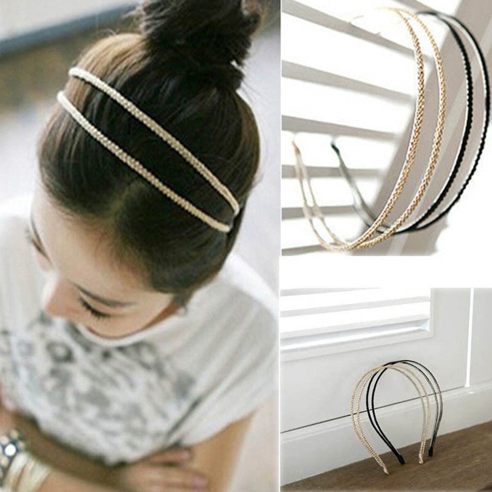 Băng đô cài tóc thiết kế đơn giản thanh lịch cho nữ