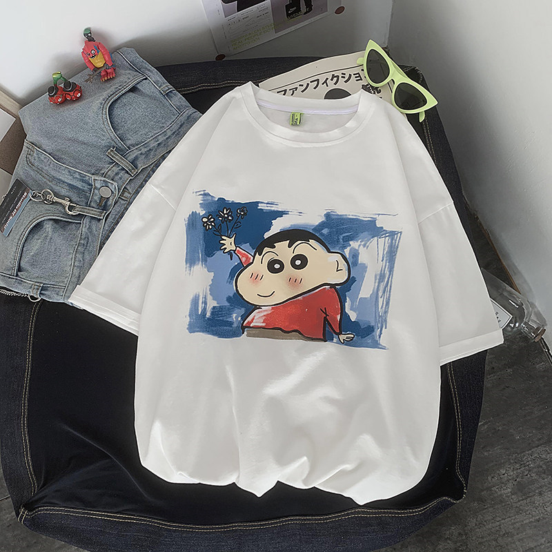 Áo thun ngắn tay họa tiết hoạt hình trẻ trung cho nam