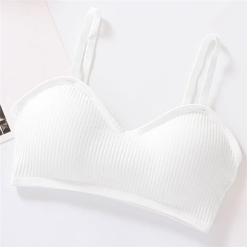 Áo Lót Hai Dây Có Mút Đệm Màu Trơn Kiểu Dáng Quyến Rũ