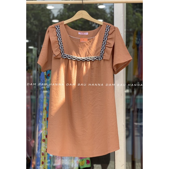 FREE SIZE 70-100KG Áo bầu công sở big size dễ thương vải cao cấp thoáng mát không xù không nhăn thấm mồ hôi