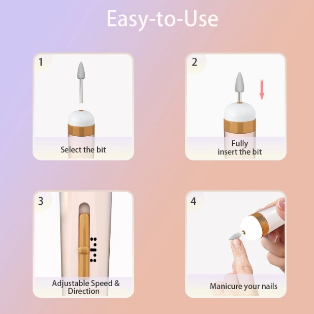 Máy dũa móng mini dùng cho người lớn và trẻ em loại sạc pin Nail Polishing Machine