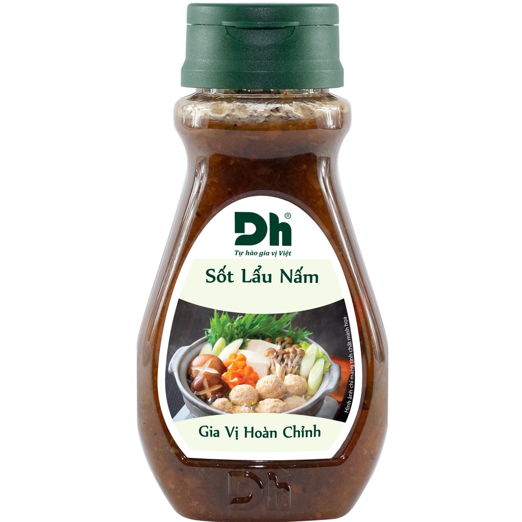 Sốt lẩu nấm Dh Foods gia vị hoàn chỉnh làm nước dùng lẩu nấm sẵn thành phần tự nhiên lọ 200gr