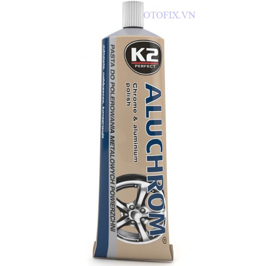 K2 Aluchrom - kem đánh bóng chi tiết chrôm và kim loại ô tô