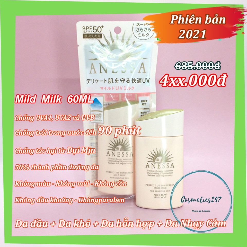Kem chống nắng Anessa Perfect UV Sunscreen Skincare Milk SPF 50+ PA++ | BigBuy360 - bigbuy360.vn