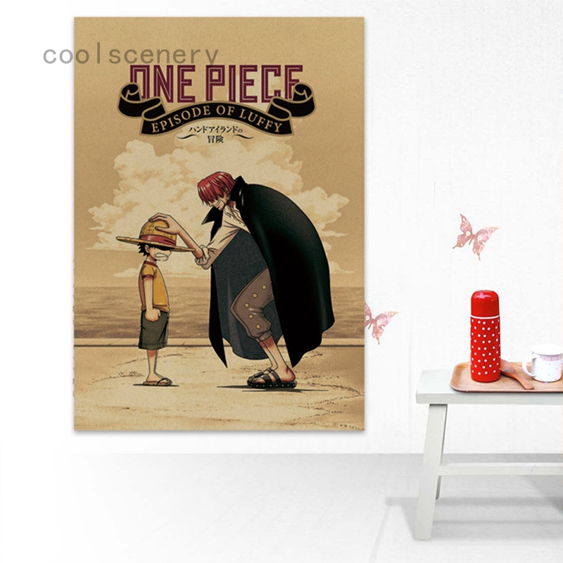 Tấm poster treo trang trí phòng in hình nhân vật Luffy trong One Piece | BigBuy360 - bigbuy360.vn