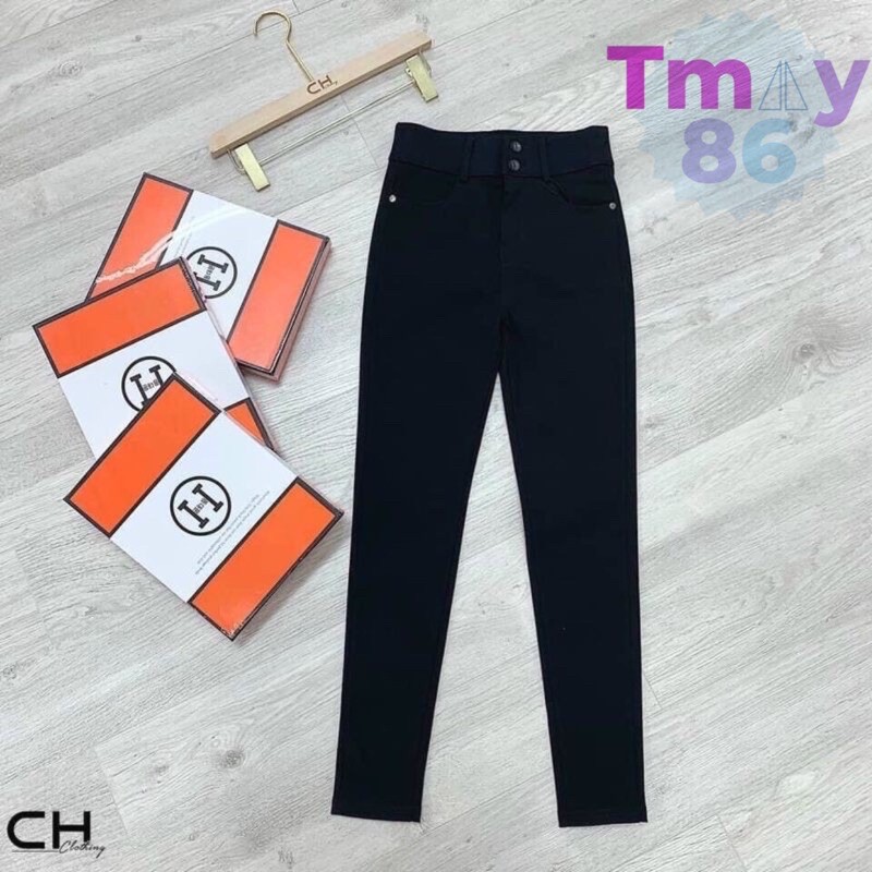 [ Siêu hót ]Quần Legging Cạp Cao 2 Cúc