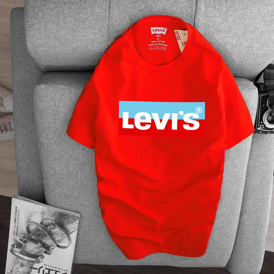 Áo thun nam cổ tròn LE VS blue and red ngắn tay cotton 100% KENSTORE89 ATK017