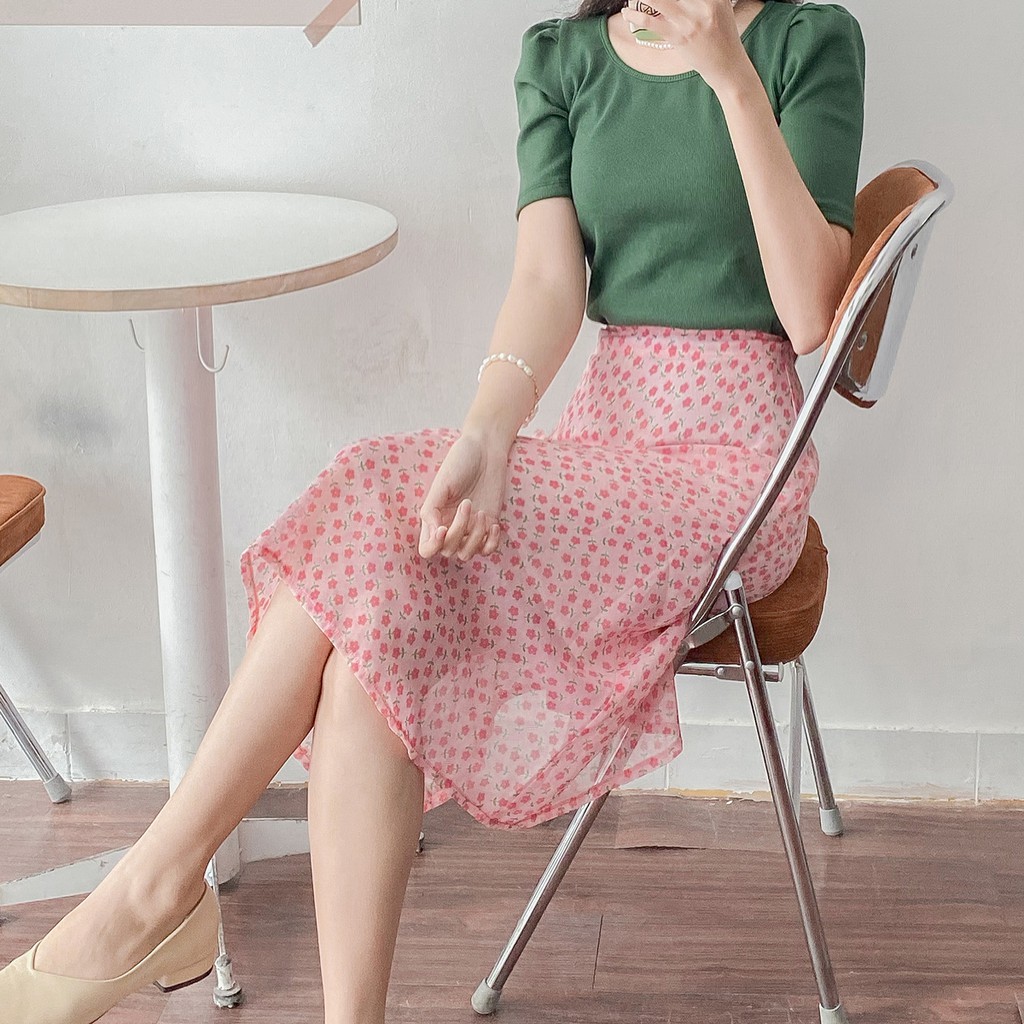 Sumire Store Chân váy voan hoa nhí | BigBuy360 - bigbuy360.vn