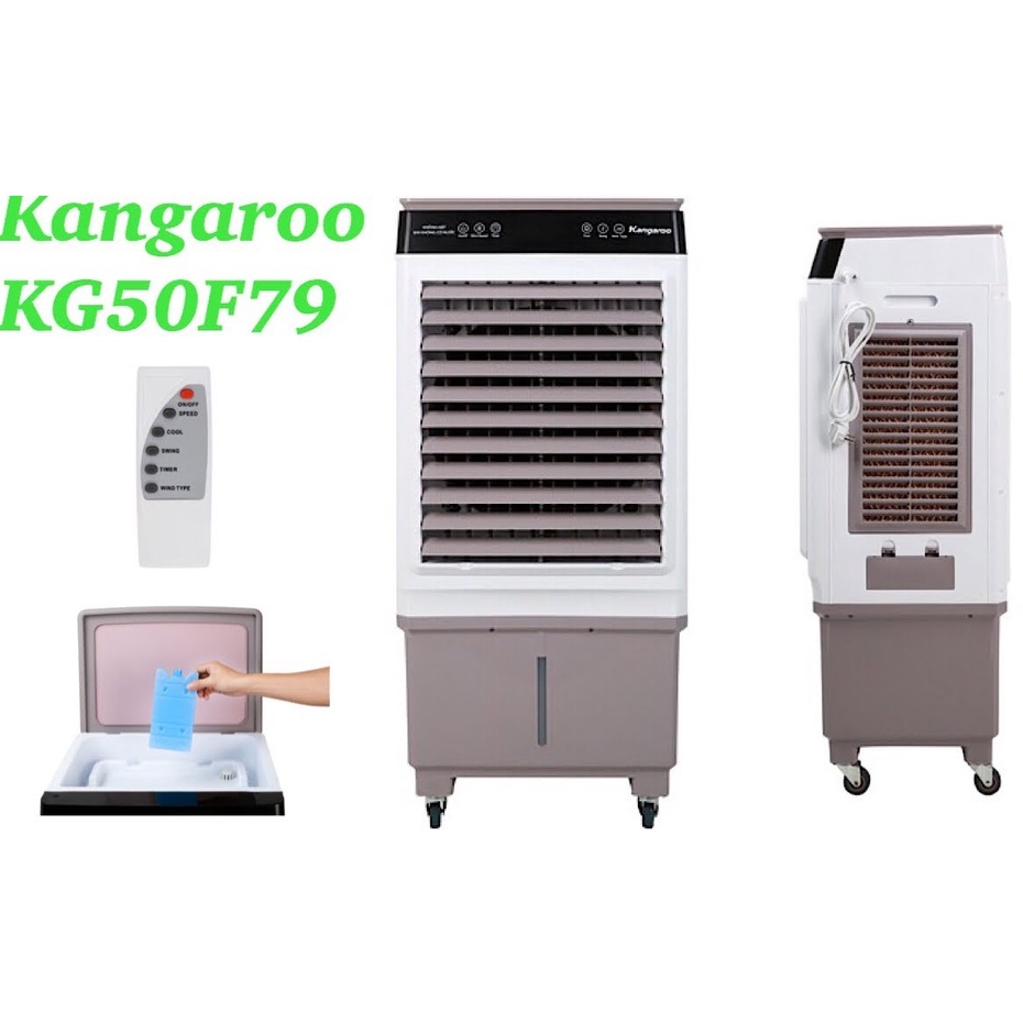 Quạt điều hoà hơi nước Kangaroo KG50F79 trưng bày mới 98-99%, Công suất 150W- Bình nước 45 lít, Bảo hành 12 tháng