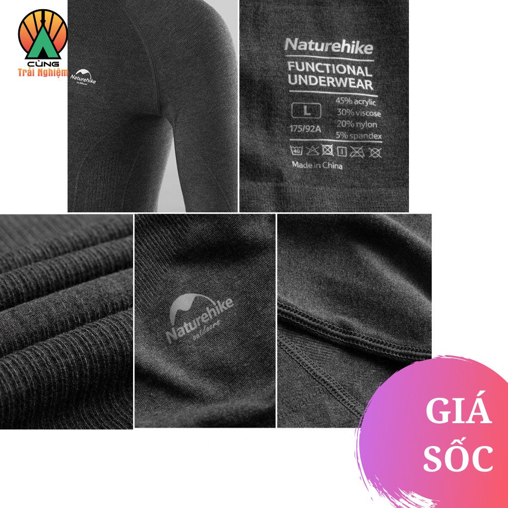 Áo Giữ Nhiệt Sinh Nhiệt HEATMAX Nữ Thu Đông NHANH KHÔ Và Khóa Nhiệt Cực Nhanh NatureHike  NH19FS023-AO-NU