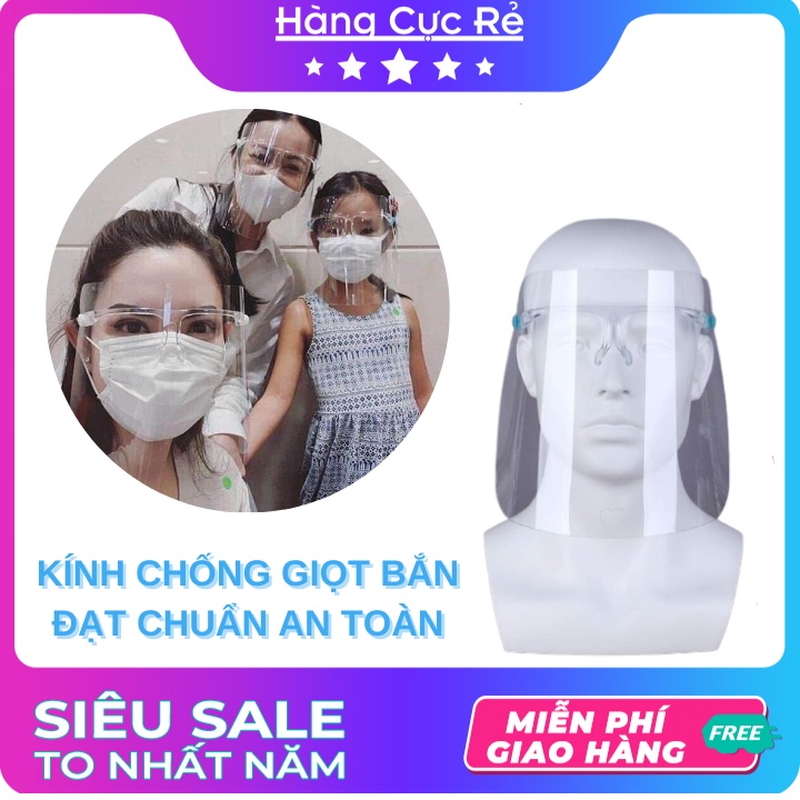 Kính chống giọt bắn cho người lớn và trẻ em - Màng chắn trong suốt cao cấp phòng dịch an toàn - Shop Hàng Cực Rẻ