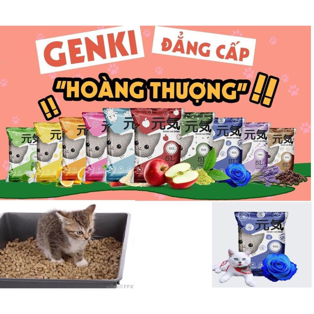 Giảm giáSTHA- 3 loại BETAGO PETTOSAN &amp; GENKI cát vệ sinh cho mèo đất sét dễ vón ít bụi