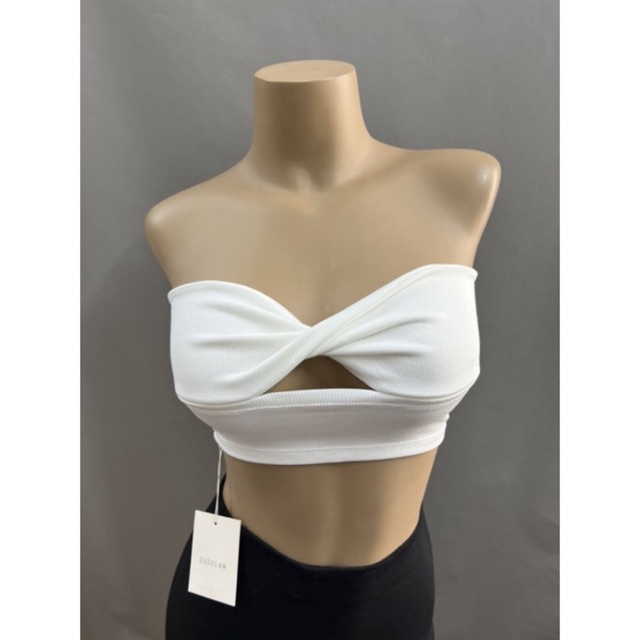 Áo ống xoắn croptop hai lớp DUDULAN chất thun tăm- A62