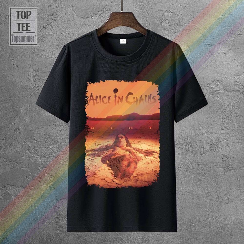 Bán chạy bông thoải mái Alice In Chains T Shirt Dirt Cover 100% Chính thức Grunge Classic Rock FFann