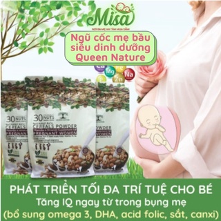 Ngũ Cốc cho Bà Bầu Queen Nature Bịch 800gr, Bột Ngũ Cốc Không Đường  Chính Hãng Dành Cho Bầu Siêu Dinh Dưỡng