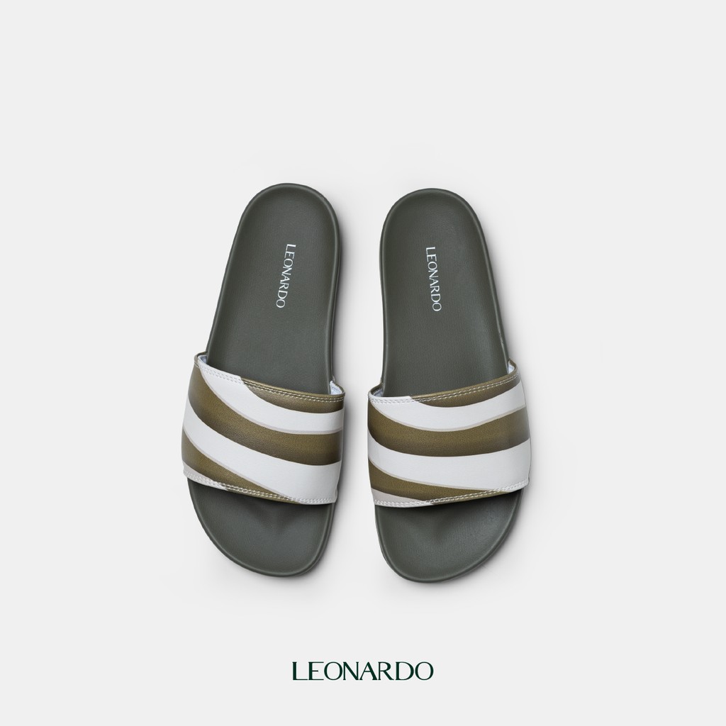 Dép nam nữ quai ngang Zebra Slides thương hiệu Leonardo