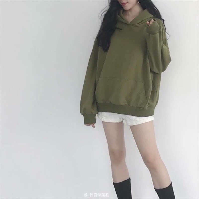 áo Hodie nỉ trơn UNISEX mũ hai lớp⚡️FREESHIP EXTRA⚡️áo Hodie nỉ ngoại hotren