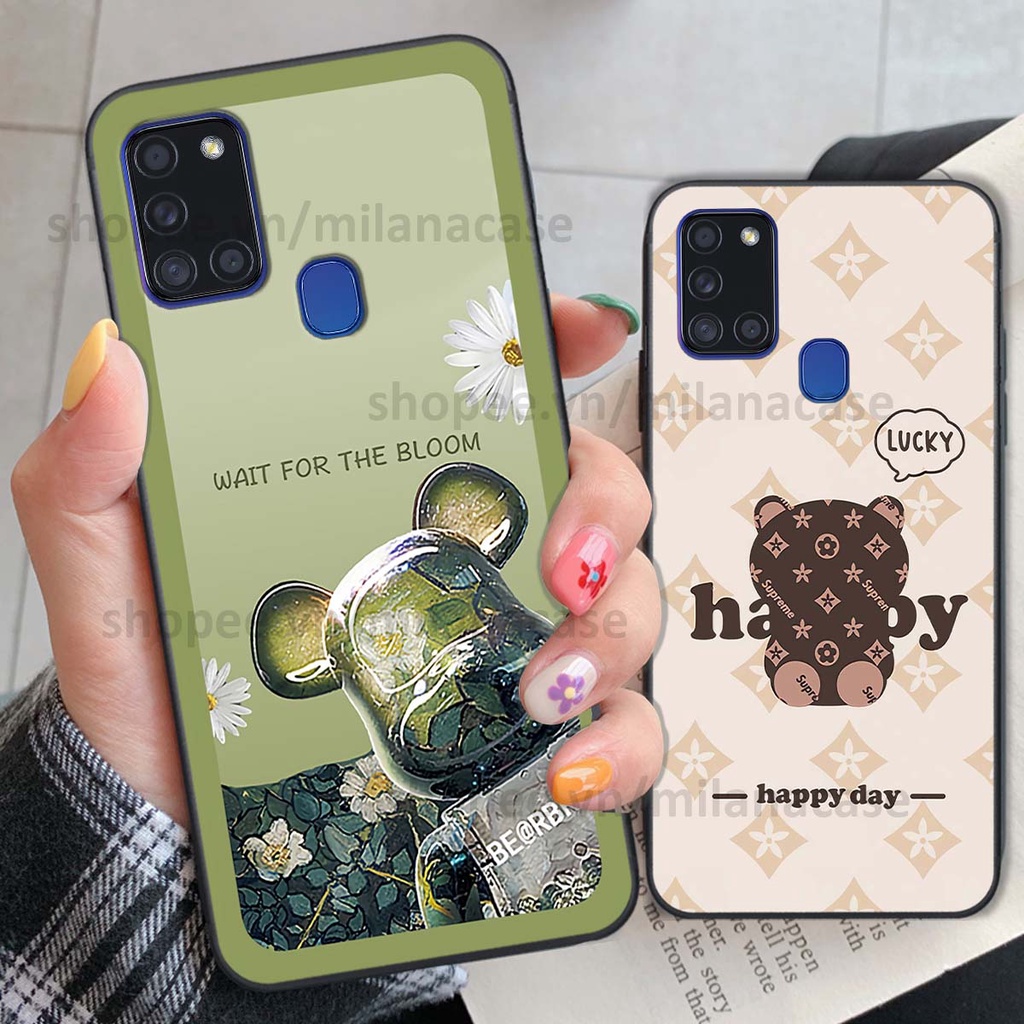 Ốp Samsung A21s gấu be@rBrick gấu Teddy Kaws siêu đẹp, phong cách, cá tính