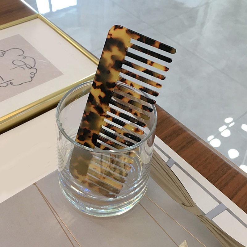 Set 2 Kẹp Tóc Dạng Móng Vuốt Họa Tiết Da Báo Acetate