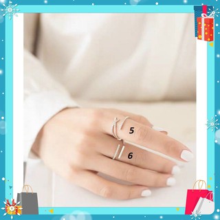 Nhẫn nữ tinh tế, nhẫn nữ mạ bạc s925, nhẫn nữ kiểu hình học đính đá cao cấp