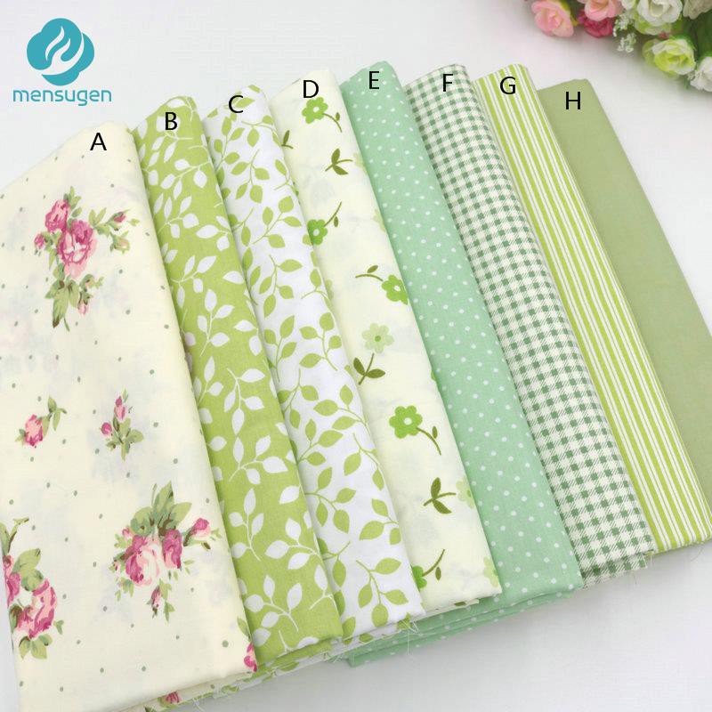 Vải cotton 100% Tự Làm Thủ Công Màu Xanh Lá