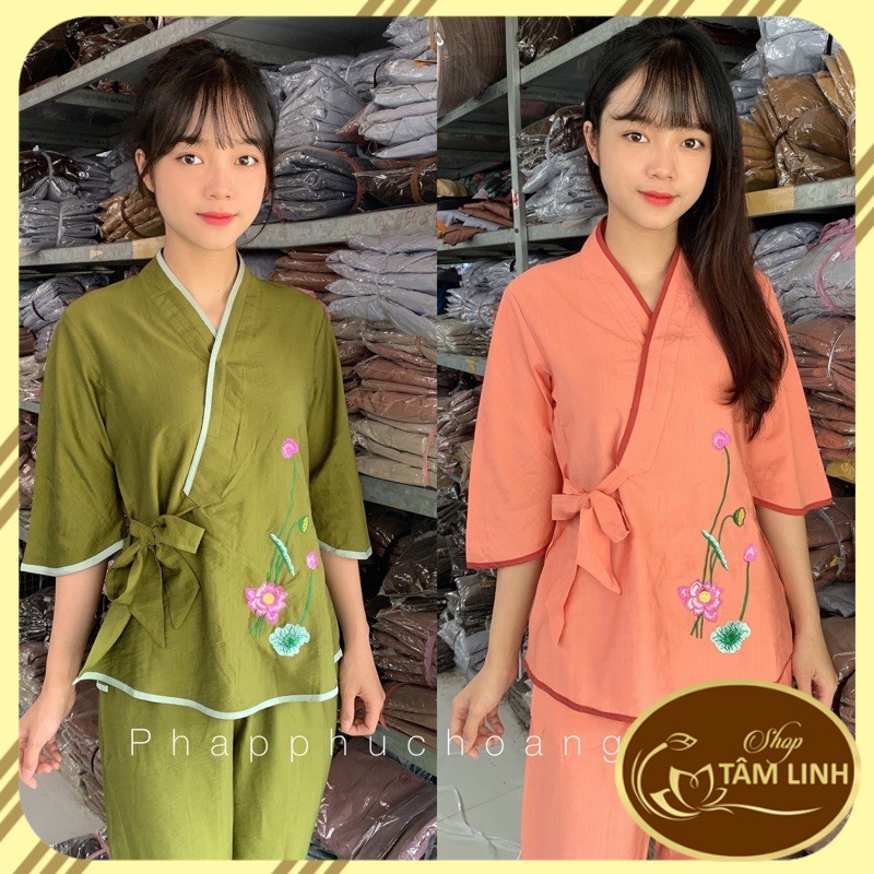 Áo Lam Đi Chùa # XÉO NƠ THÊU VẢI TƠ CAO CẤP GIÁ RẺ VÔ ĐỊCH