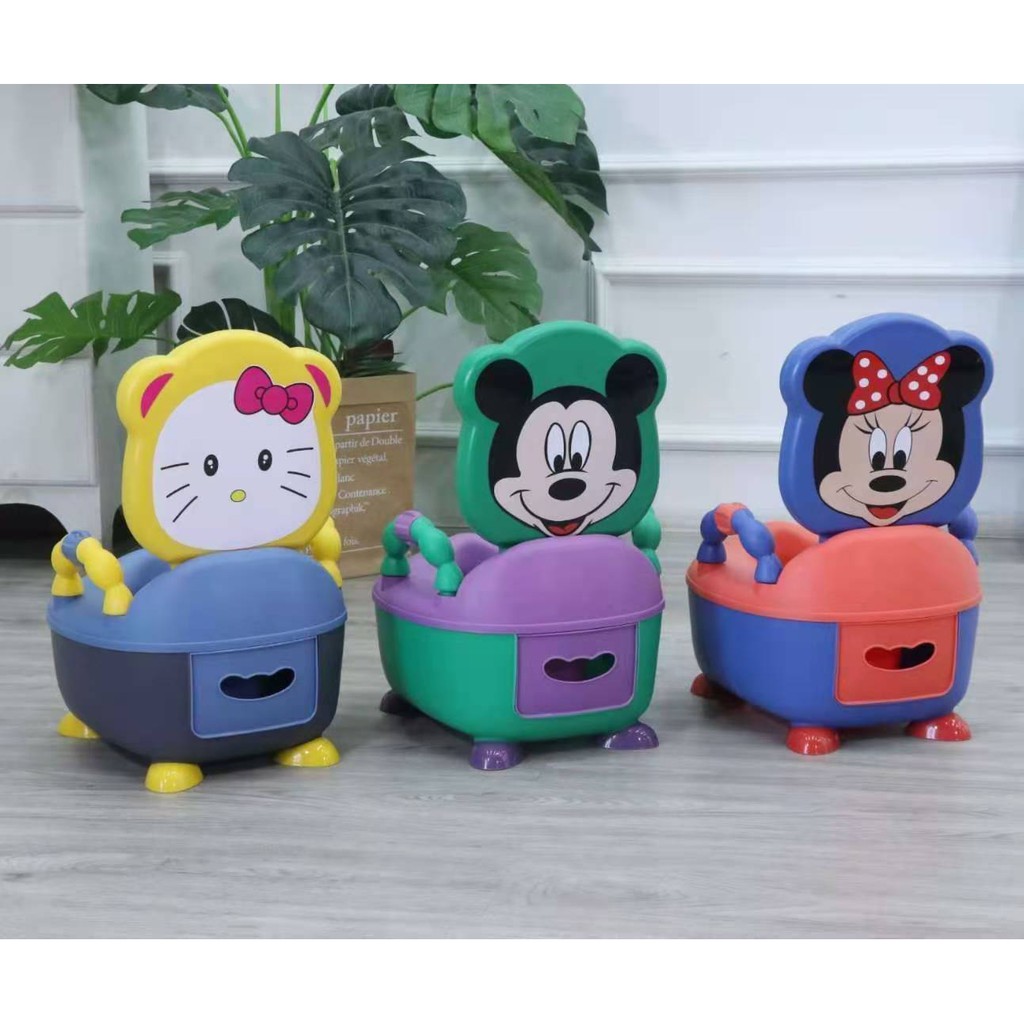 Bô đi vệ sinh cho bé,Bô vệ sinh đa năng cho bé,Bô Hình chuột mickey, hàng chất lượng cao