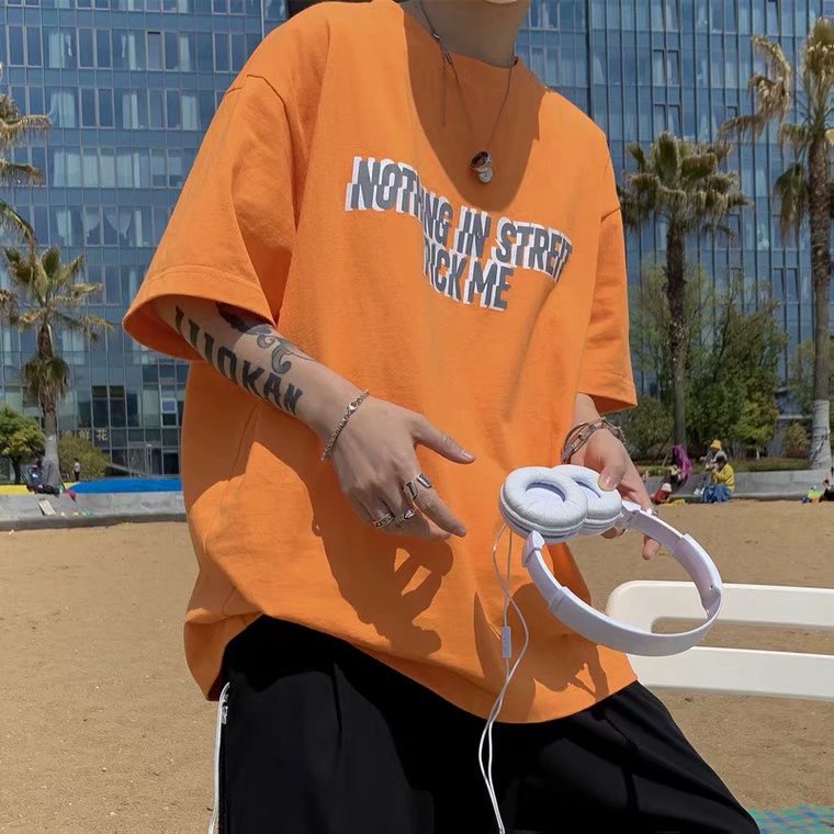 áo thun nam tay ngắn dáng rộng phong cách hip hop TTE112