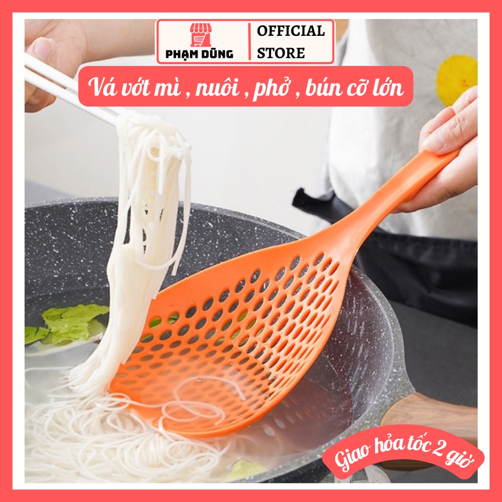Vá vớt mì phở bún miến, muôi vớt đồ ăn, rau củ dạng lưới cỡ lớn