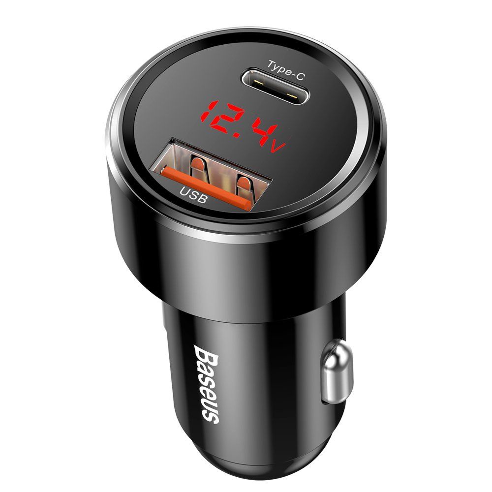 Tẩu sạc nhanh 45W trên ô tô Baseus CCMLC20C  QC 4.0 3.0, Bộ sạc trên ô tô USB Sạc nhanh cho iPhone 12 11 Xiaomi Samsung | BigBuy360 - bigbuy360.vn