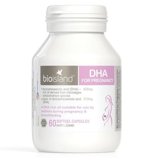 Thuốc bổ sung DHA BÀ BẦU ÚC - Bioisland DHA for Pregnancy cho bà bầu 60 viên