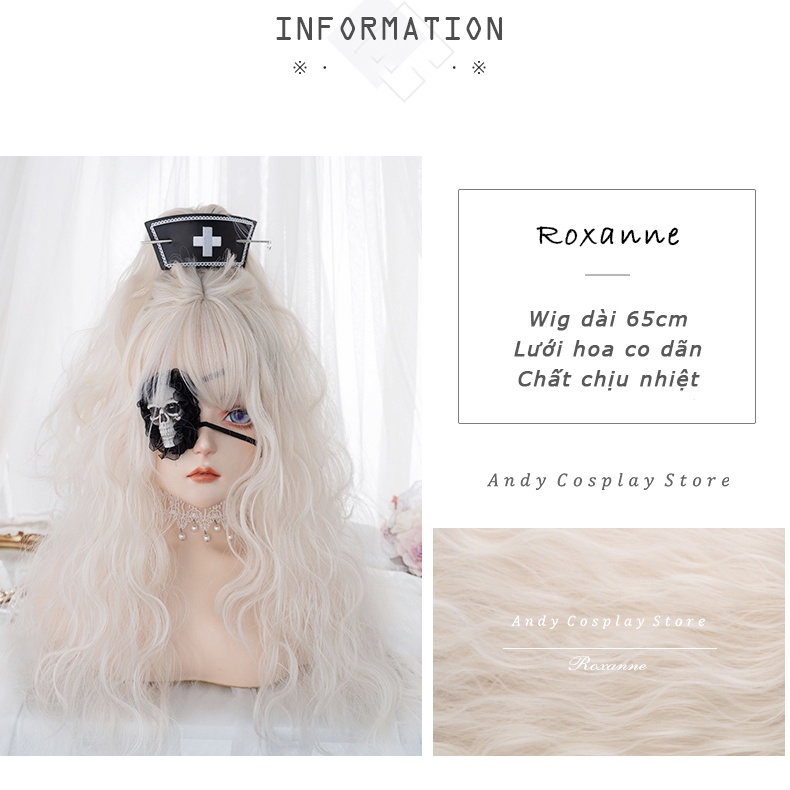 [CÓ SẴN] Tóc giả/ Wig teen vàng nhạt Roxanne Alice Garden
