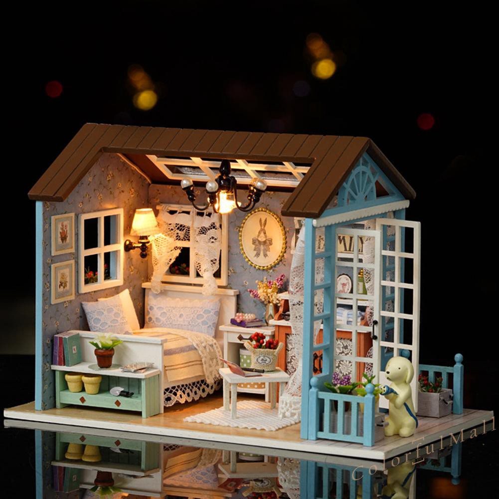 Mô Hình Nhà Gỗ Búp Bê DIY:Căn Phòng Forest Time - 8007 Không Mica