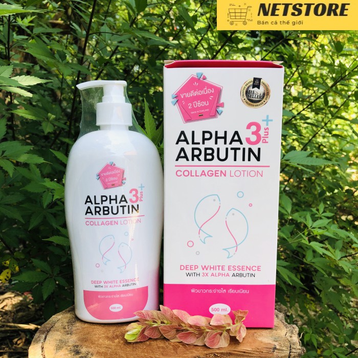 Sữa dưỡng thể Alpha Arbutin Collagen Lotion 3 Plus nhập khẩu Thái Lan
