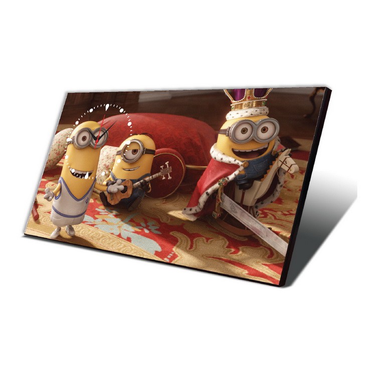 Tranh đồng hồ bàn hoạt hình Minion