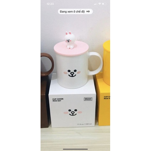Cốc line friend có nắp