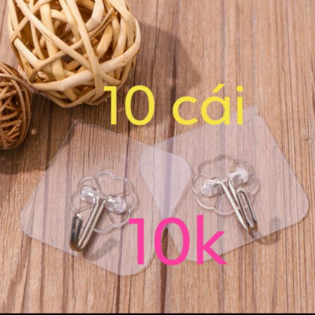 Móc dán siêu mỏng nhỏ gọn Sét 10 Cái