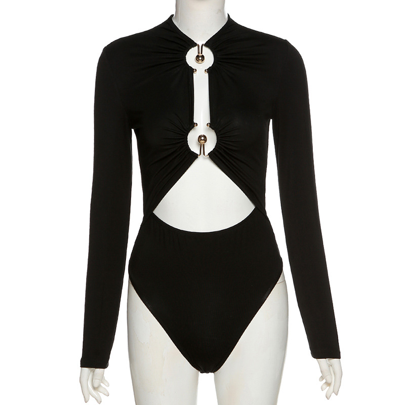 DUNEA Bộ Đồ Liền Thân Màu Trơn Thiết Kế Gợi Cảm Cho Nữ