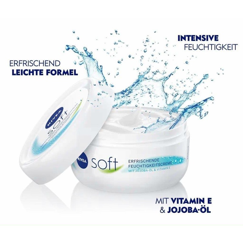 Kem dưỡng ẩm Nivea Soft 200ml Đức chính hãng