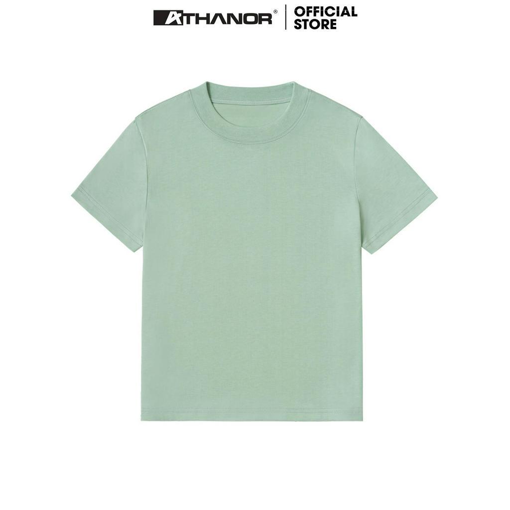 Áo Thun Baby Tee ATHANOR chính hãng tay ngắn form fit cotton 100% mẫu trơn basic