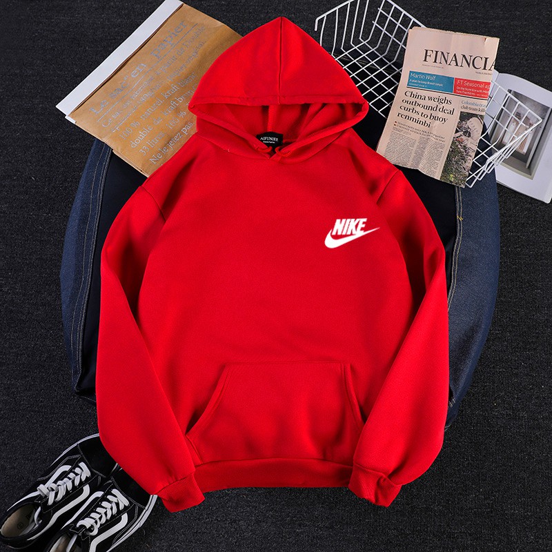 Áo khoác hoodie họa tiết Nike tay dài dáng rộng thời trang mùa thu phong cách hàn quốc dành cho cặp đôi