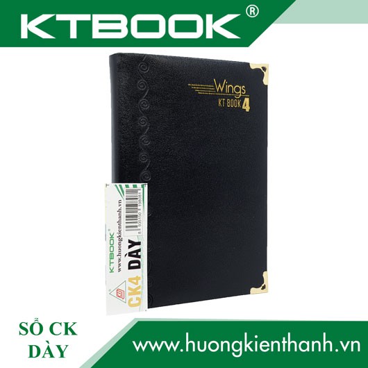 Gói 2 cuốn Sổ ghi chép Bìa Da Đen KTBOOK Cao Cấp KT 4 Dày khổ A6 - 200 trang