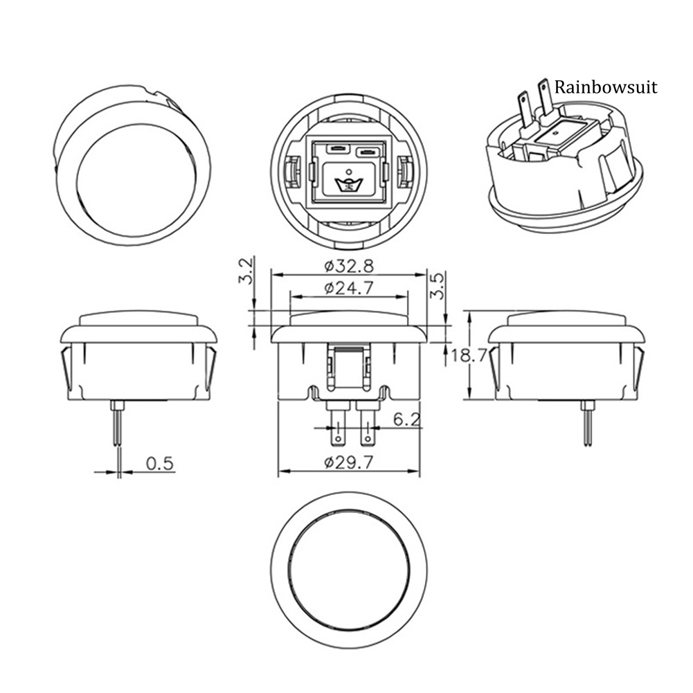 Nút Nhấn 30mm Thay Thế Cho Máy Chơi Game Sanwa O Taow-30 Obsc-30 Obsn-30