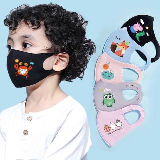 (Hàng Mới Về) 1 Khẩu Trang Vải Cotton Hình Hoạt Hình 3d Có Thể Giặt Cho Trẻ Em